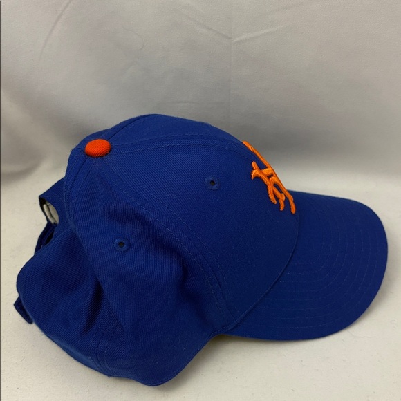 New York Mets New Era Cap Strapback Hat MLB Baseball Blue Orange - Picture 4 of 8